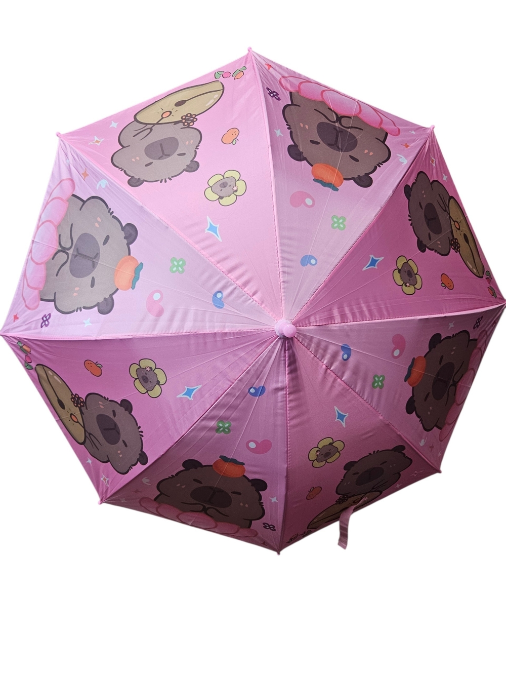 Kids Pink Cartoon Bear Umbrella - Cute Rain Accessory